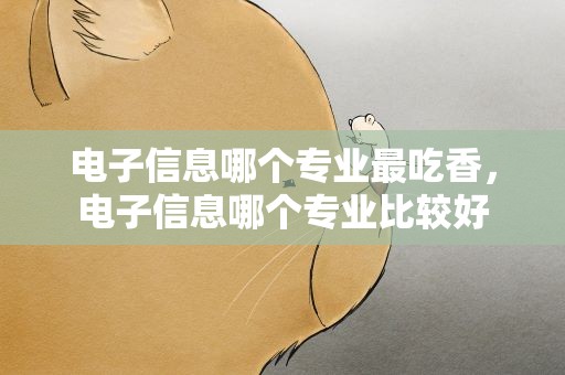 电子信息哪个专业最吃香，电子信息哪个专业比较好
