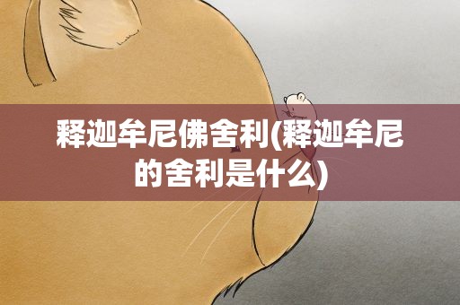 释迦牟尼佛舍利(释迦牟尼的舍利是什么)