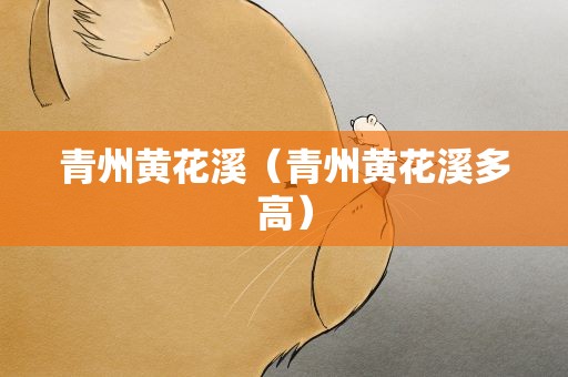 青州黄花溪（青州黄花溪多高）