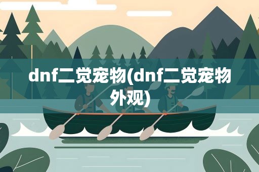 dnf二觉宠物(dnf二觉宠物外观)