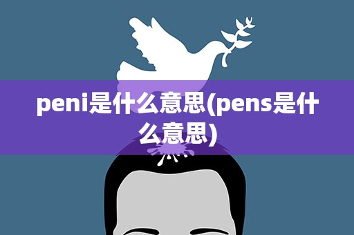 peni是什么意思(pens是什么意思)