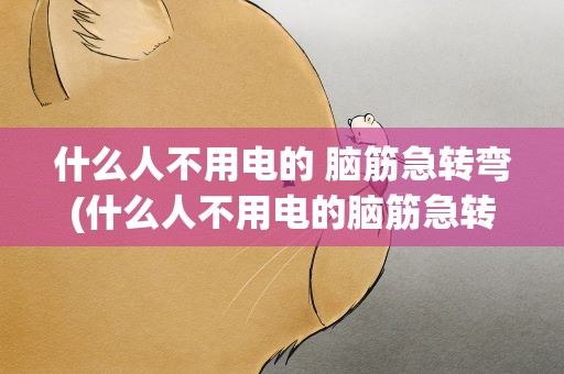 什么人不用电的 脑筋急转弯(什么人不用电的脑筋急转弯)