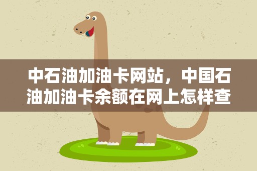 中石油加油卡网站，中国石油加油卡余额在网上怎样查询