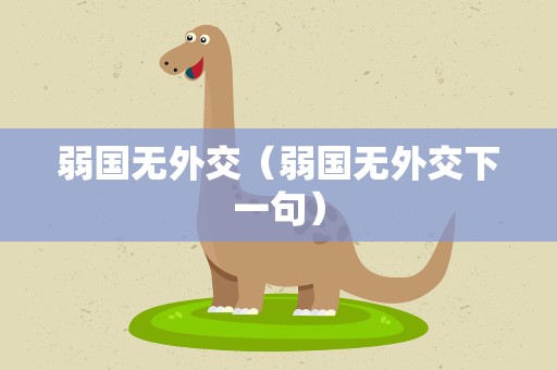 弱国无外交（弱国无外交下一句）