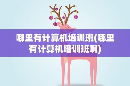 哪里有计算机培训班(哪里有计算机培训班啊)