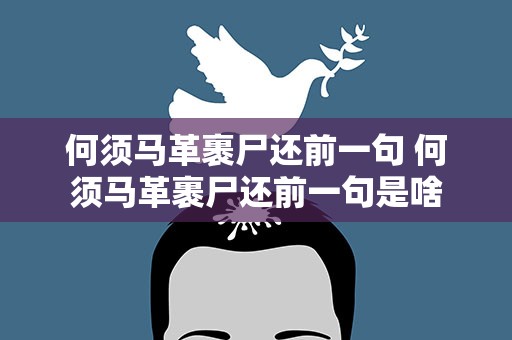 何须马革裹尸还前一句 何须马革裹尸还前一句是啥