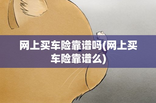 网上买车险靠谱吗(网上买车险靠谱么)